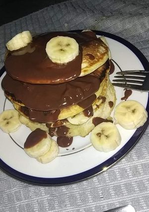 Φωτογραφία της συνταγής Pancakes 🍌🍫 εύκολα & πεντανόστιμα