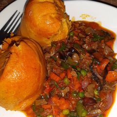A picture of Moimoi with liver sauce.