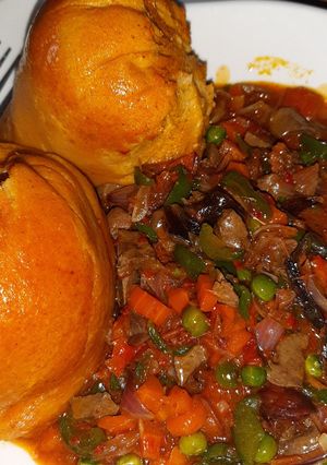 A picture of Moimoi with liver sauce.