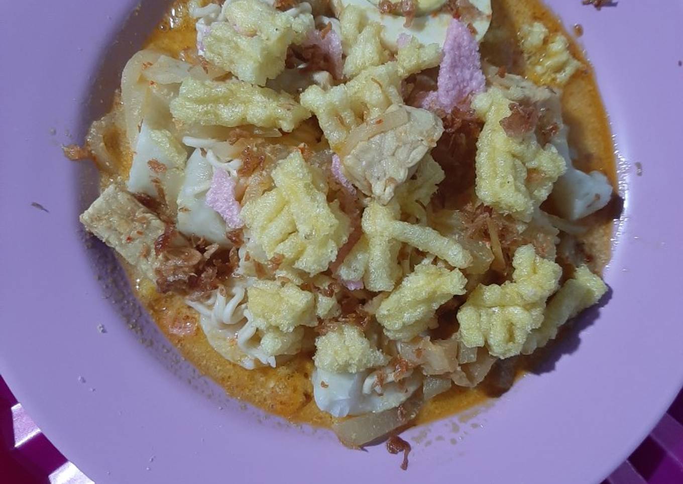 Lontong sayur tempe