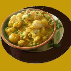A picture of Vegetable Medley. Kerala style coconut masala curry.
