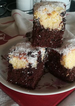 Kakaós-kókuszos kevert süti recept fotója