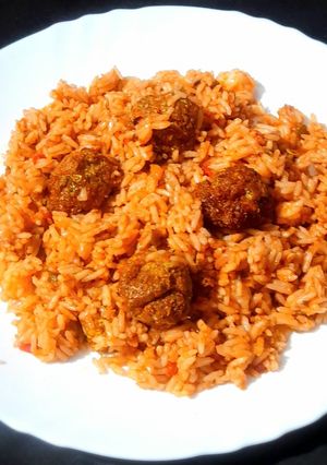A picture of Veg Manchurian Fried Rice.