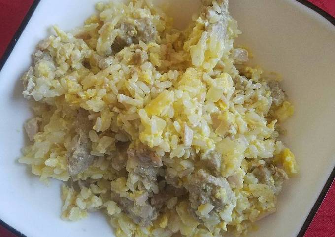 Ground Turkey, Leftover Rice & Eggs