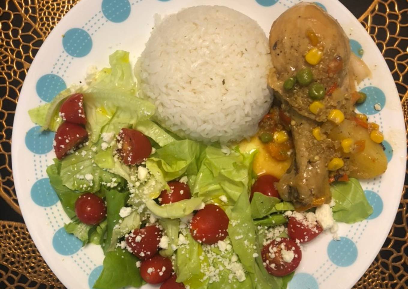 Guiso de piernas de pollo