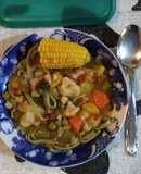 Sopa rústica de vegetales (Potaje)