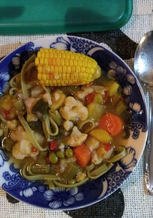 Una foto de Sopa rústica de vegetales (Potaje)