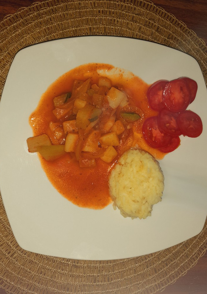 Una foto de Vegetales apagados en salsa