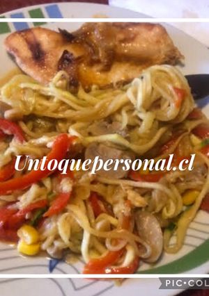 Una foto de Spaghetti de zapallito italiano