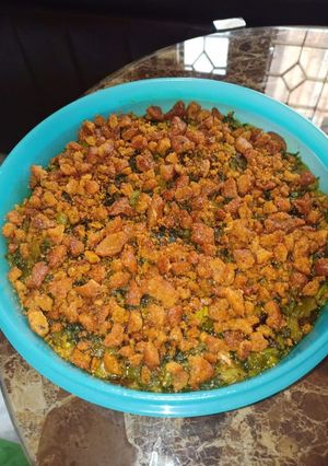 A picture of Mix veg spinach(palong saager ghonto).