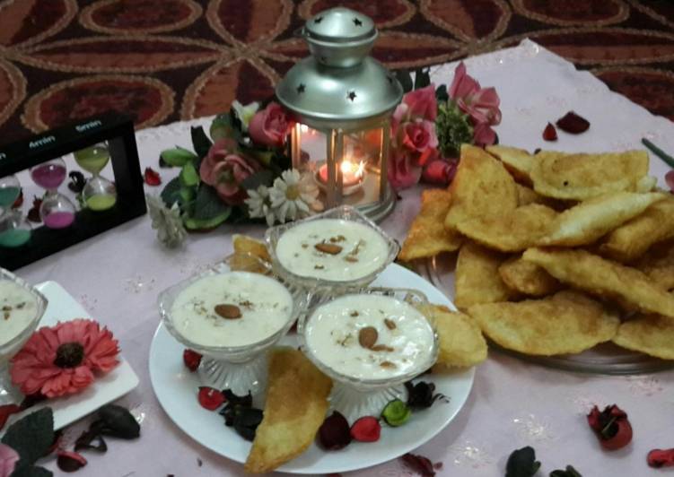 Hyderabadi Kheer Puris/Coconut and Mixed Nuts Calzones