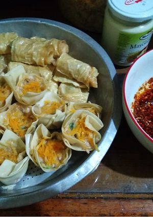 Foto resep Siomay ayam udang with chili oil