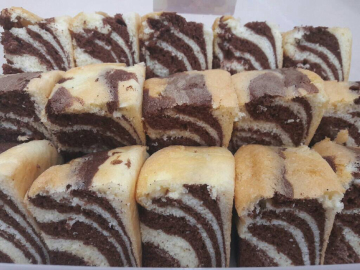 Cara Bikin Zebra Cake Putih Telur (Panggang OK Kukus Ok) Murah