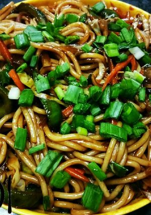 A picture of Hakka noodles.