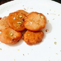 Vanilla flavor gulgule A picture of Vanilla flavor gulgule.
