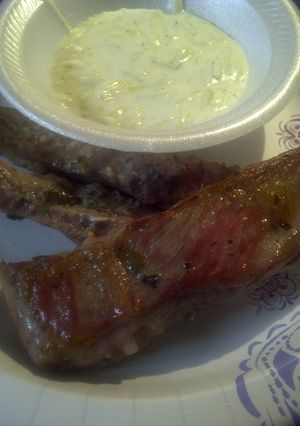 A picture of Greek ribs.