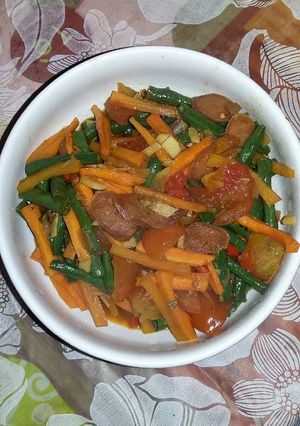 Foto resep Tumis Wortel, Kacang Panjang Sosis