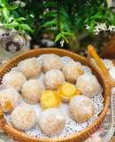 Bánh bí đỏ lăn dừa (món chay)