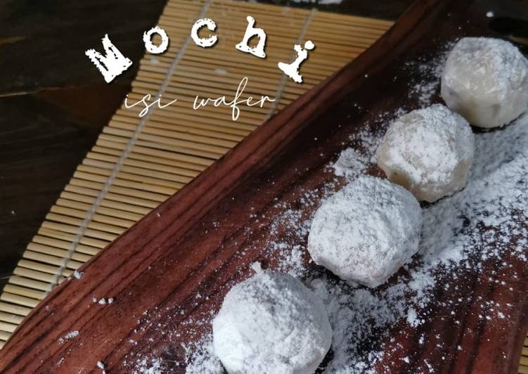 Cara Gampang Membuat Mochi isi wafer yang Bikin Ngiler