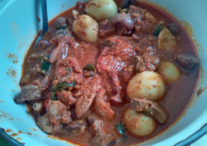 Langkah Mudah untuk Menyiapkan Oseng Mercon ati ampela lombok ijo (kuah nyemek) Anti Gagal