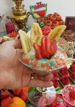 عکسی از دستور پودینگ موز