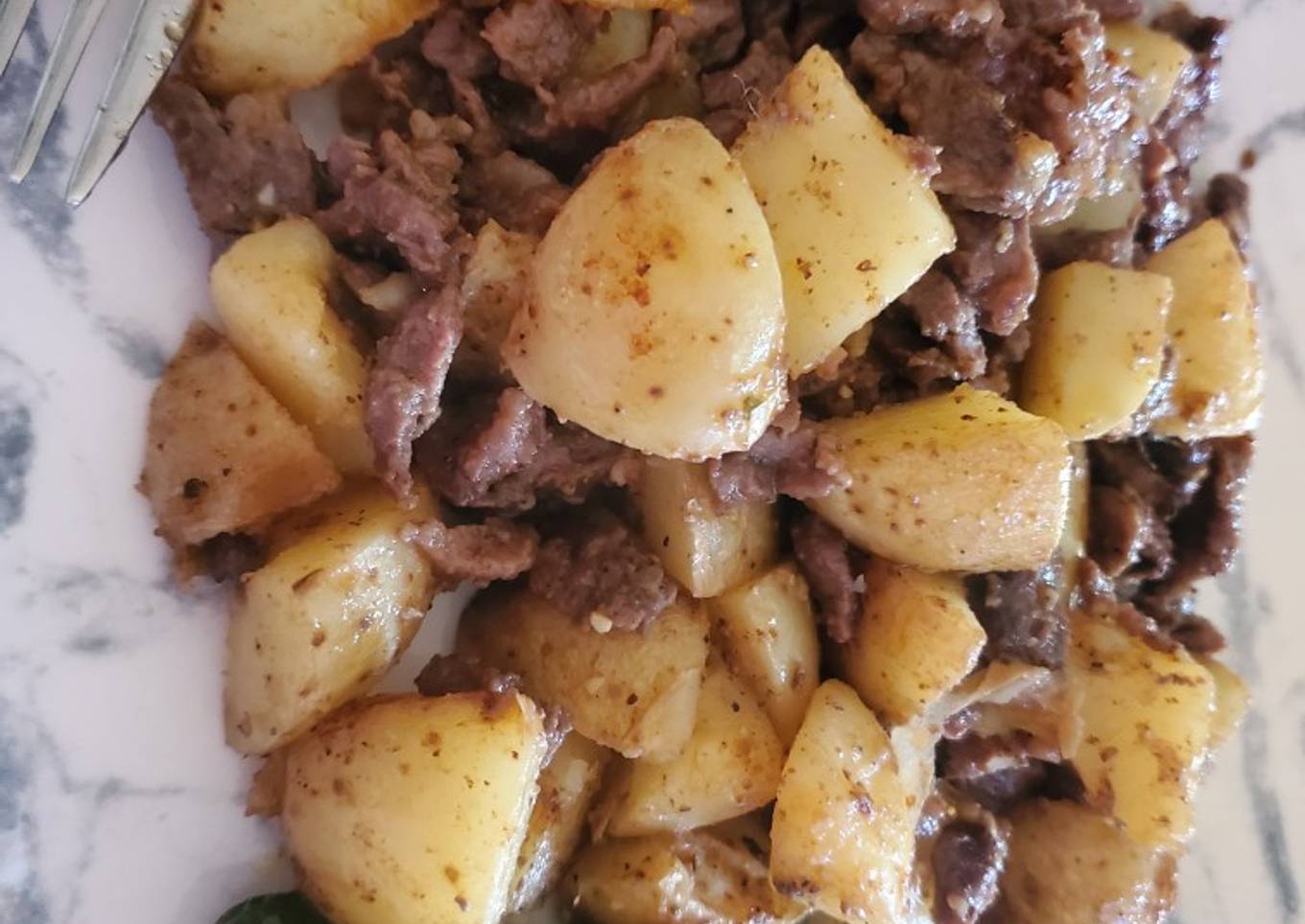 Bistec con papas