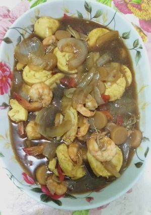 Foto resep Tofu udang sosis teriyaki