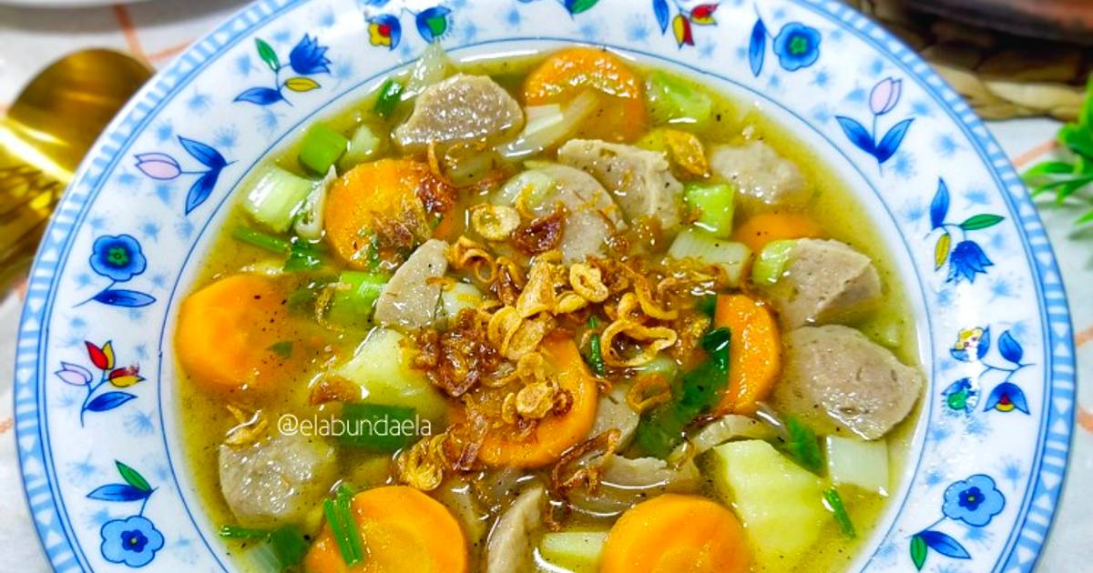 Resep Sop Capcay Bakso Oleh Bunda Ela Cookpad