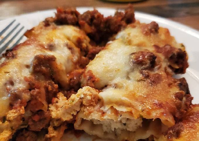 Recipe of Favorite Stuffed Manicotti with Meat Sauce for Dinner Food