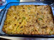 A picture of stuffing casserole
