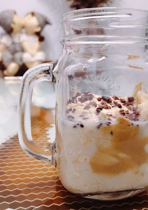 รูปของ Banana peanut butter overnight oatmeal (อาหารเช้าคลีน)