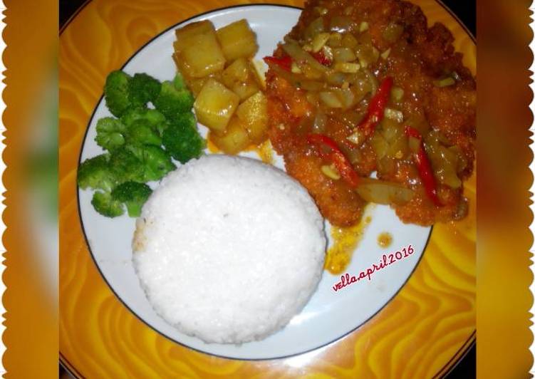 Resep: Untuk Mencoba Di RumahChicken katsu with curry 💞👌