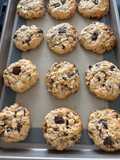 Galletitas de avena y mantequilla de maní con sal