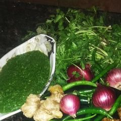 A picture of Green chutney.