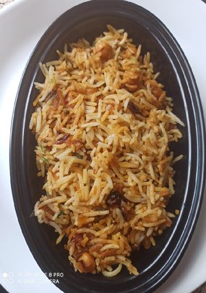 A picture of Kabuli Chana Biryani /Chickpea Biryani.
