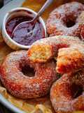 Small Batch Cinnamon Sugared Ring Doughnuts (makes 6)