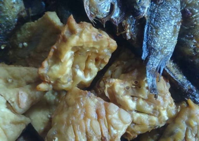 Goreng ikan tahu tempe