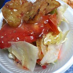 Tomato Sauté with Salad A picture of Tomato Sauté with Salad.