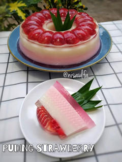 Foto resep Puding Strawberry