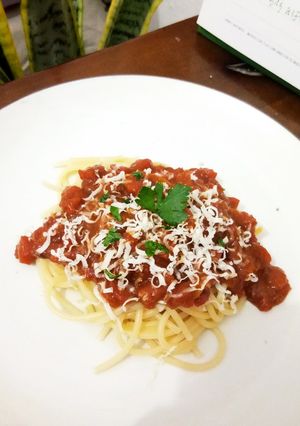 Foto resep Spaghetti bolognese (fresh tomato)