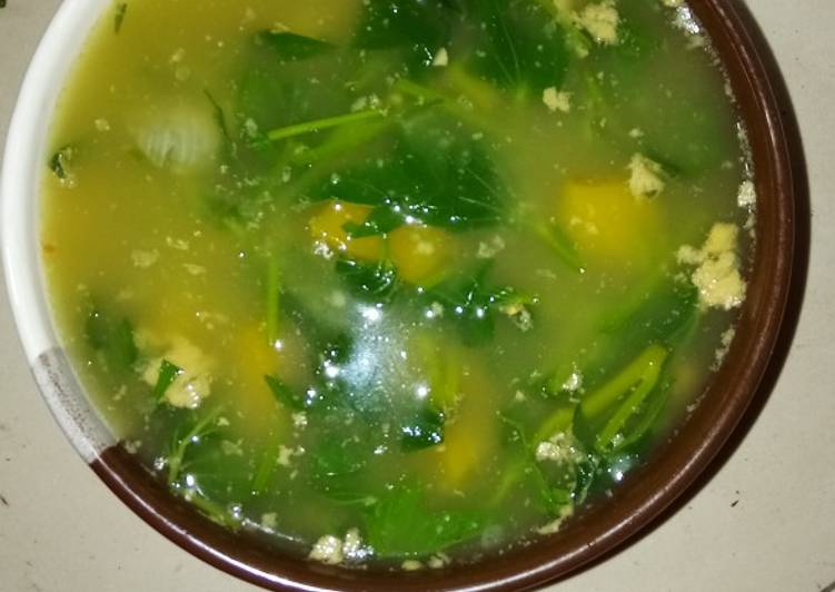 Sayur menir daun ketela dan labu