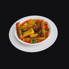 A picture of Drumstick Potato Curry Sindhi Style.