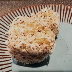 A picture of Satvic ladoo(vegan ladoo).