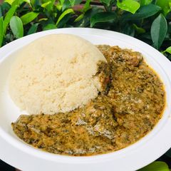A picture of Cous-cous da miyan Gyada.