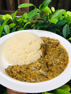 A picture of Cous-cous da miyan Gyada.