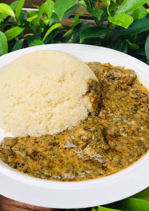 A picture of Cous-cous da miyan Gyada.