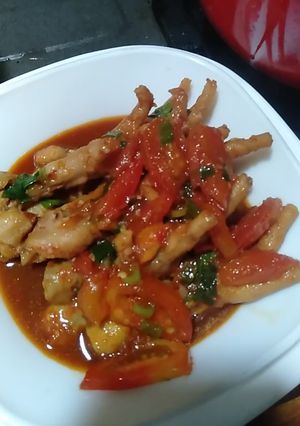 Foto resep Ceker Ayam Kuah Merah Pedas