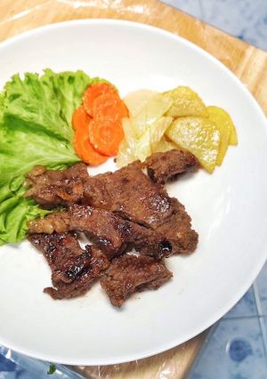 รูปของ สเต็กเนื้อหมักเบียร์พริกไทยดำ