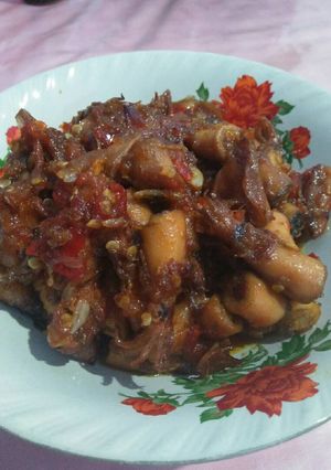Foto resep Cumi asin masak sambal