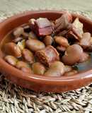 Habas guisadas con jamón y chorizo (michirones)